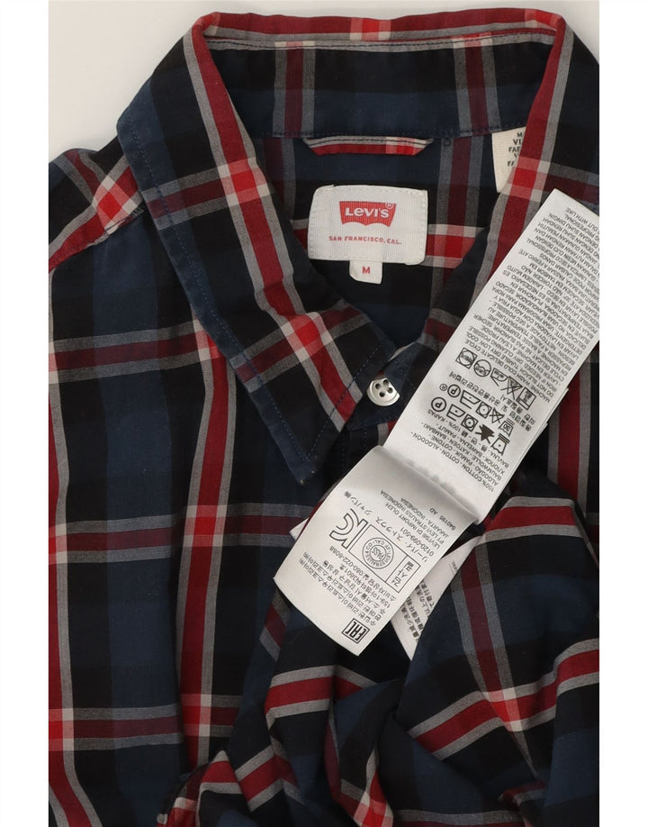 Cămașă pentru bărbați Levi's, din bumbac cu carouri, albastru bleumarin mediu