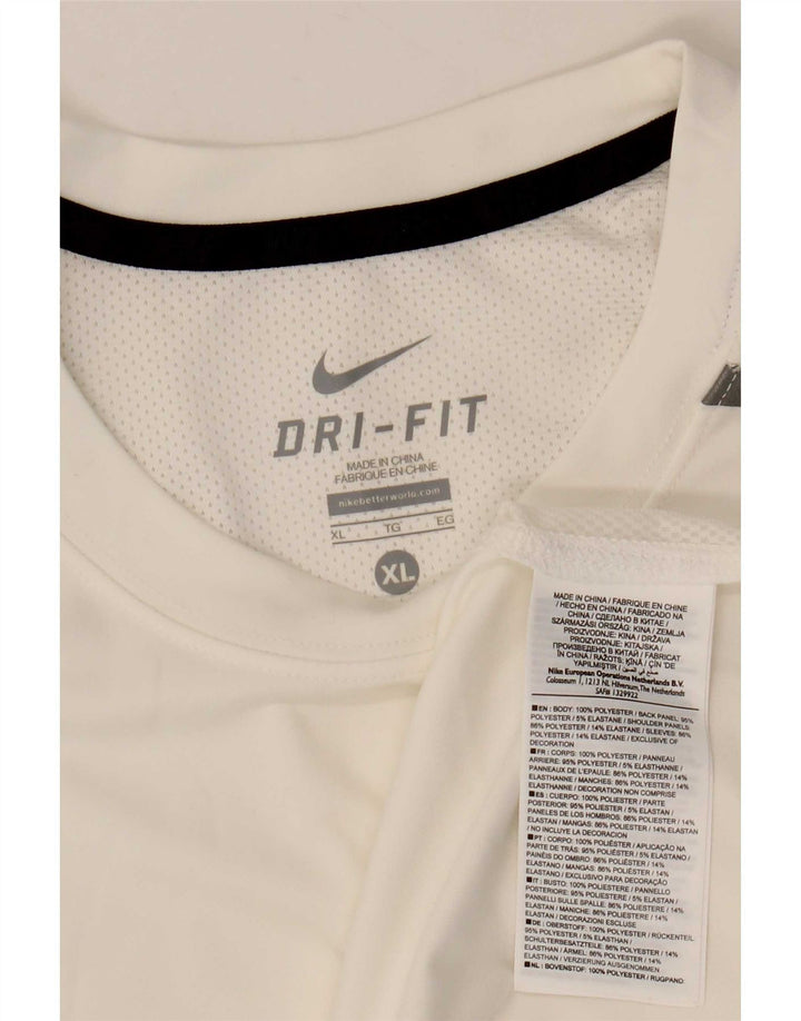 Tricou Nike Dri Fit pentru bărbați Top XL Poliester alb