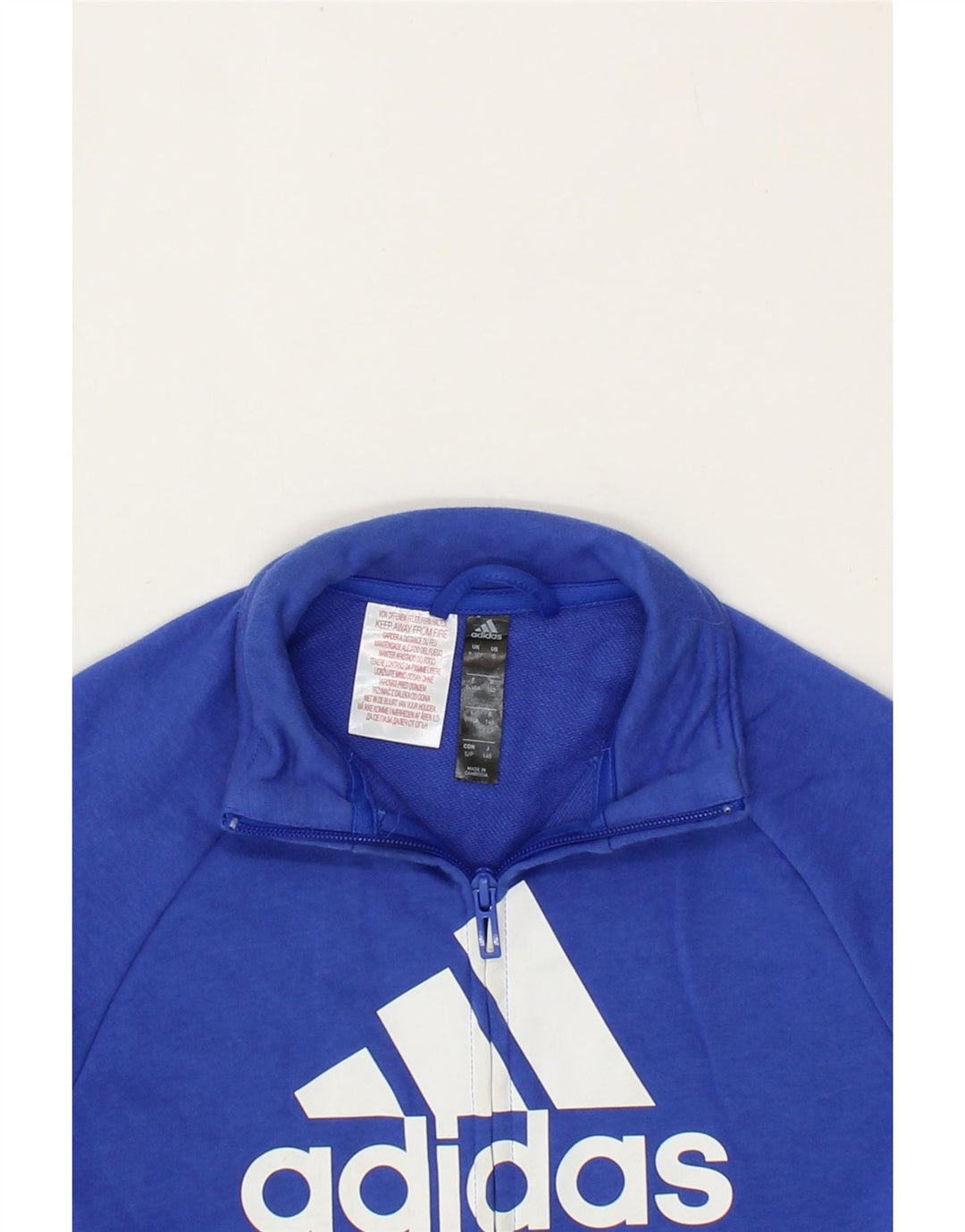 ADIDAS Boys Graphic Tracksuit Top Jacket 9-10 Years Blue Colourblock Vintage Adidas and Second-Hand Adidas from Messina Hembry 