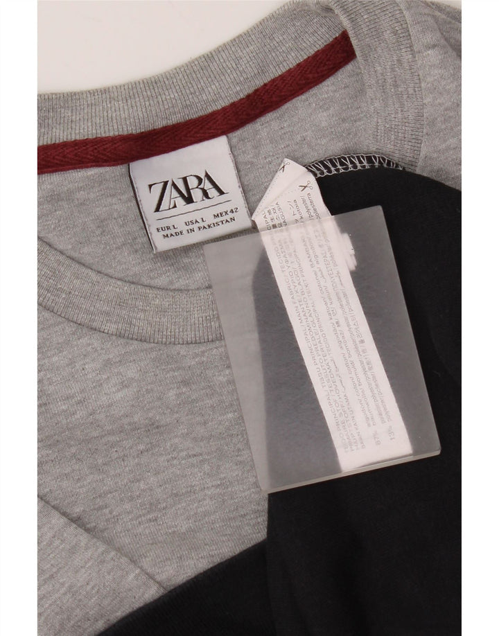 Pulover pentru bărbați Zara Pulover mare, multicolor, color block, bumbac
