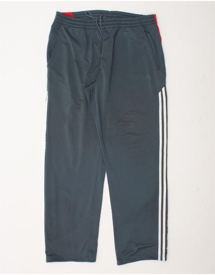 Pantaloni de trening ADIDAS pentru bărbați Marea Britanie 42/44, mare, albastru, poliester color bloc