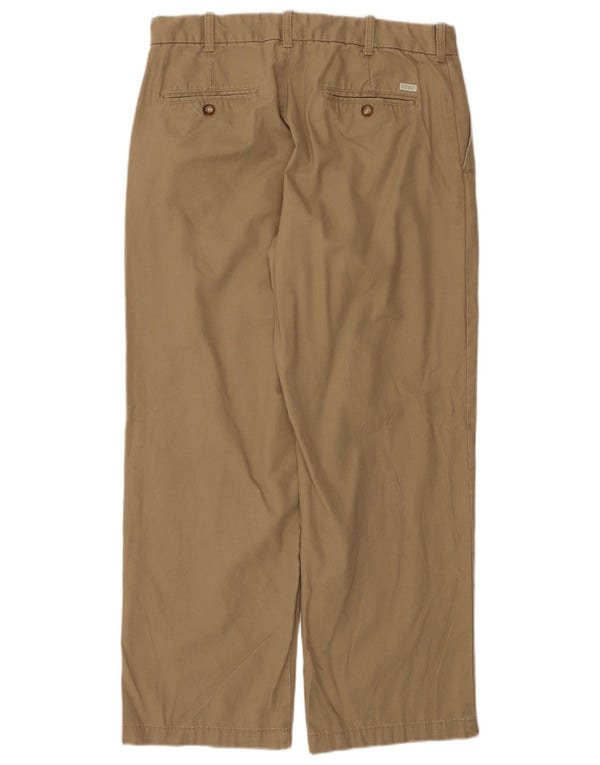 Pantaloni chino drept bărbați Izod, apă sărată, L33 L29, bumbac kaki