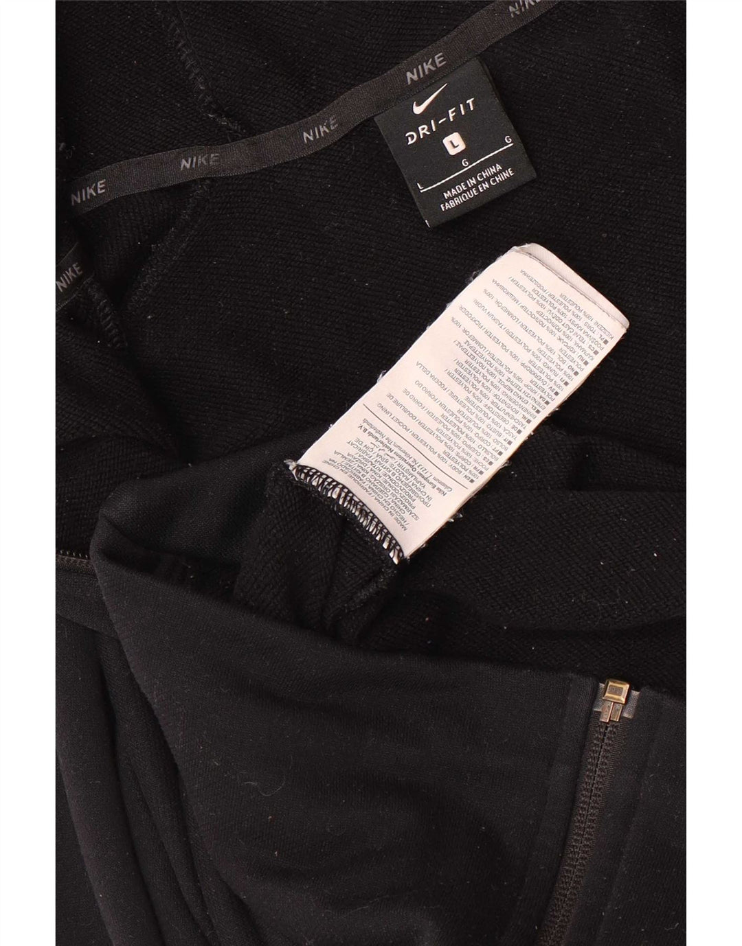 Pulover Nike pentru bărbați Dri Fit Graphic, cu fermoar, poliester mare, negru