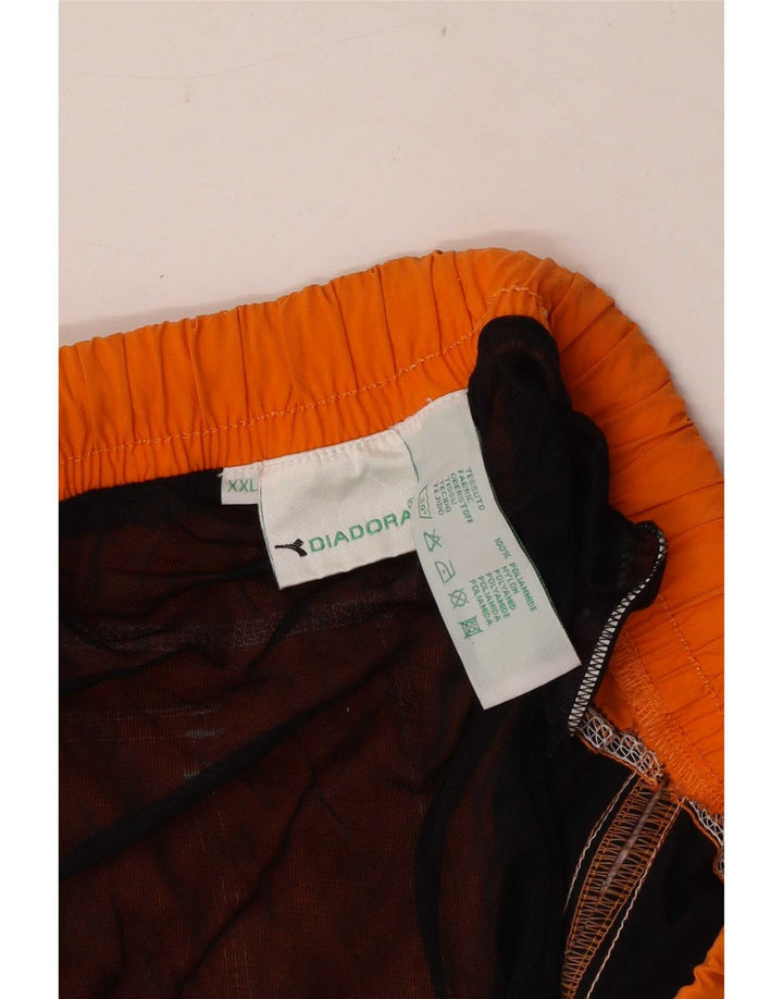 Pantaloni scurți de înot obișnuiți pentru bărbați Diadora, 2XL, portocaliu, poliamidă color bloc