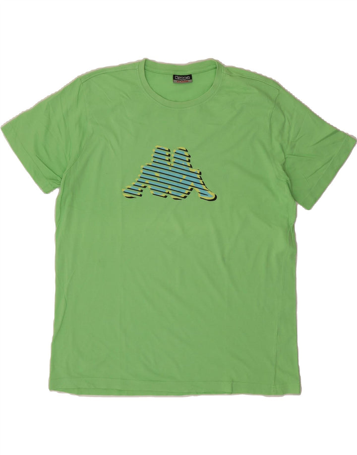 KAPPA Mens Graphic T-Shirt Top XL Green Vintage Kappa and Second-Hand Kappa from Messina Hembry 