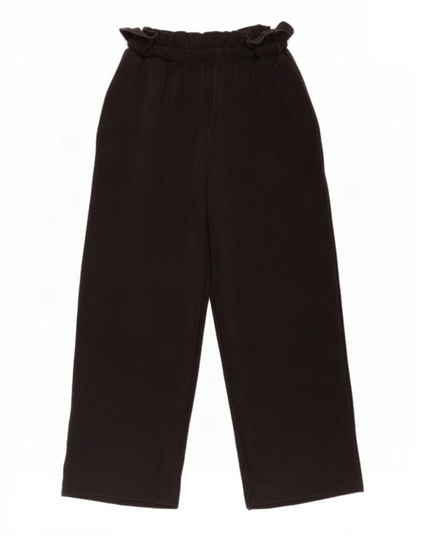 Pantaloni Topshop pentru femei cu picioare largi UK 6 XS L24 L24 Negri