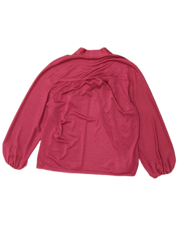 Armando Calo Femei Cardigan Top EU 42 Large Burgundy