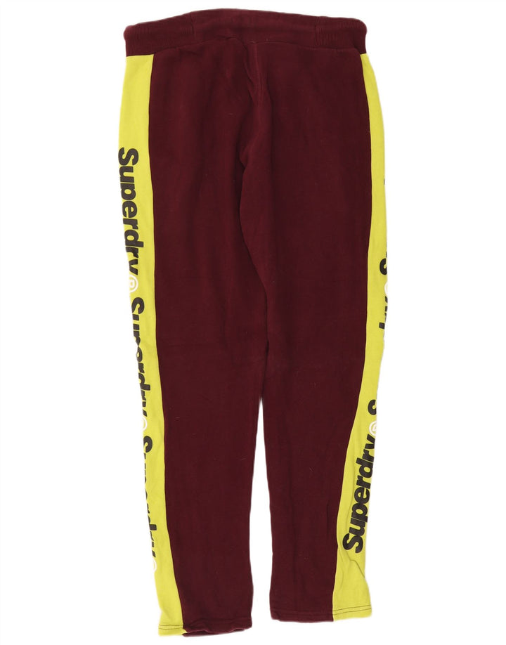 Pantaloni de trening grafic pentru bărbați Superdry, color burgund mediu