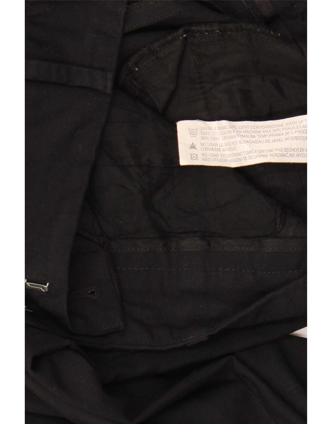 Pantaloni chino Bootcut pentru femei Zara EU 38 Mici L28 L32 Poliester negru