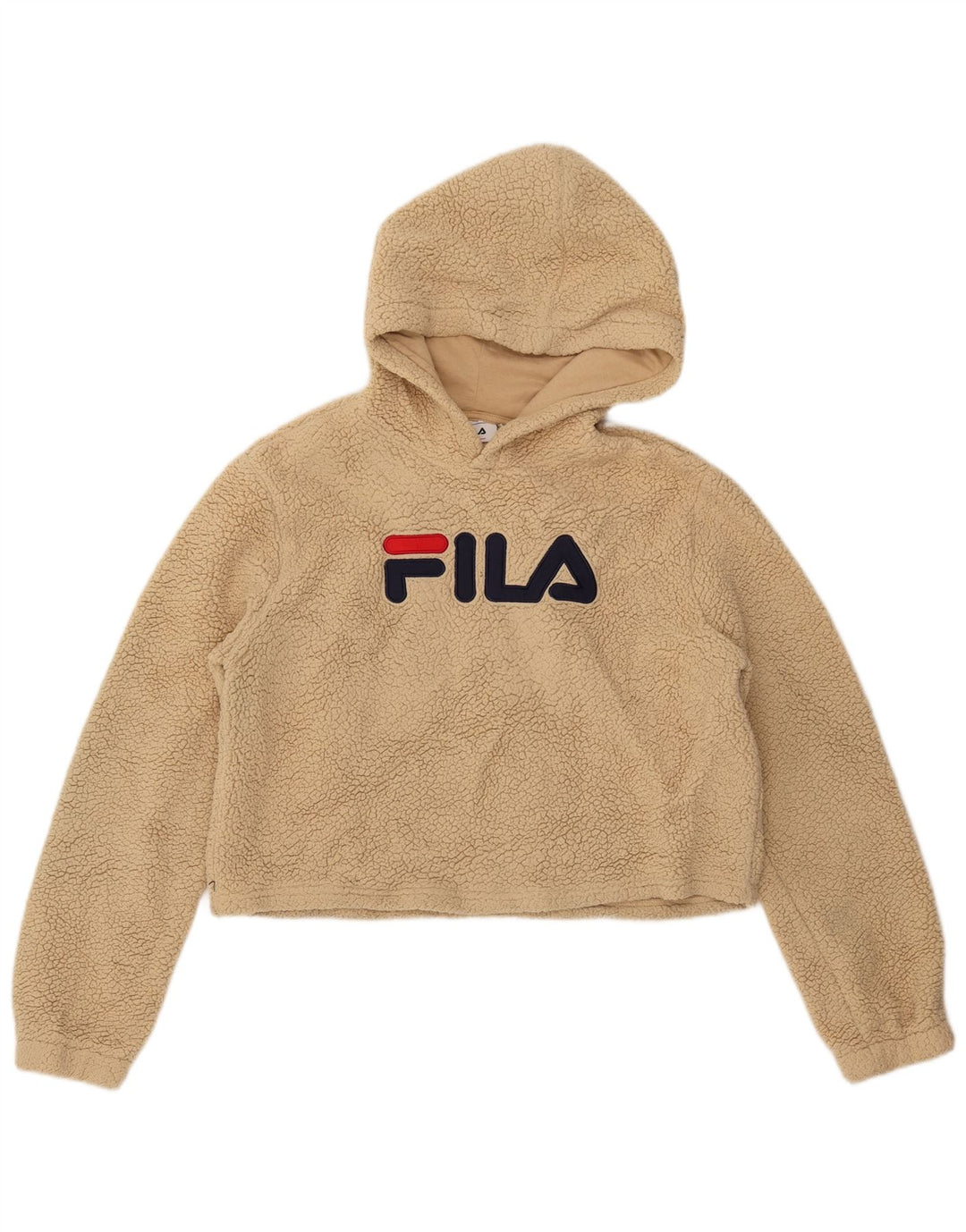 Pulover pentru damă FILA Crop Graphic Fleece UK 16, mare, bej, poliester