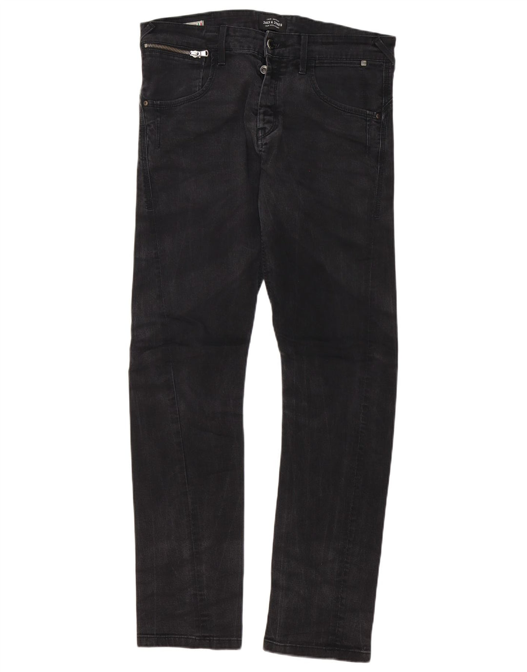 Blugi slim pentru bărbați Jack & Jones W32 L34 negri