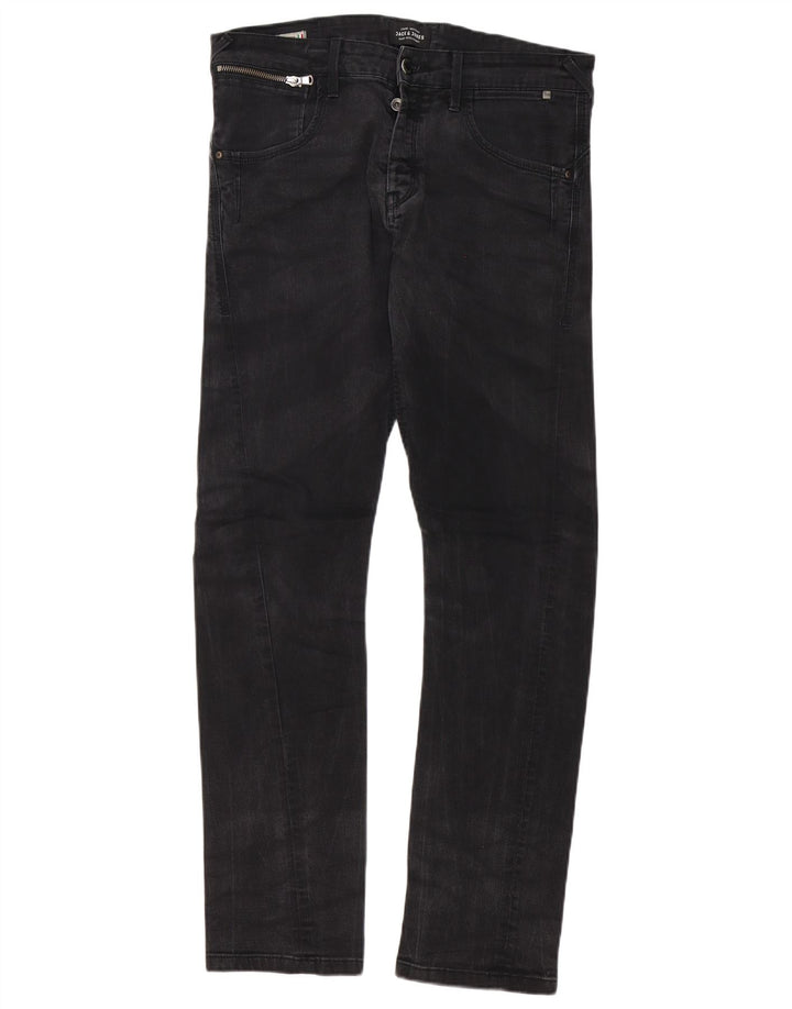 Blugi slim pentru bărbați Jack & Jones W32 L34 negri