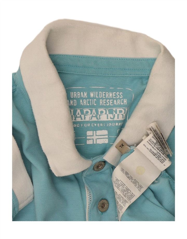 Tricou polo pentru bărbați NAPAPIJRI, bumbac color bloc XL, albastru