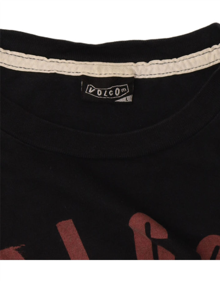 Tricou grafic pentru bărbați VOLCOM Top mare negru