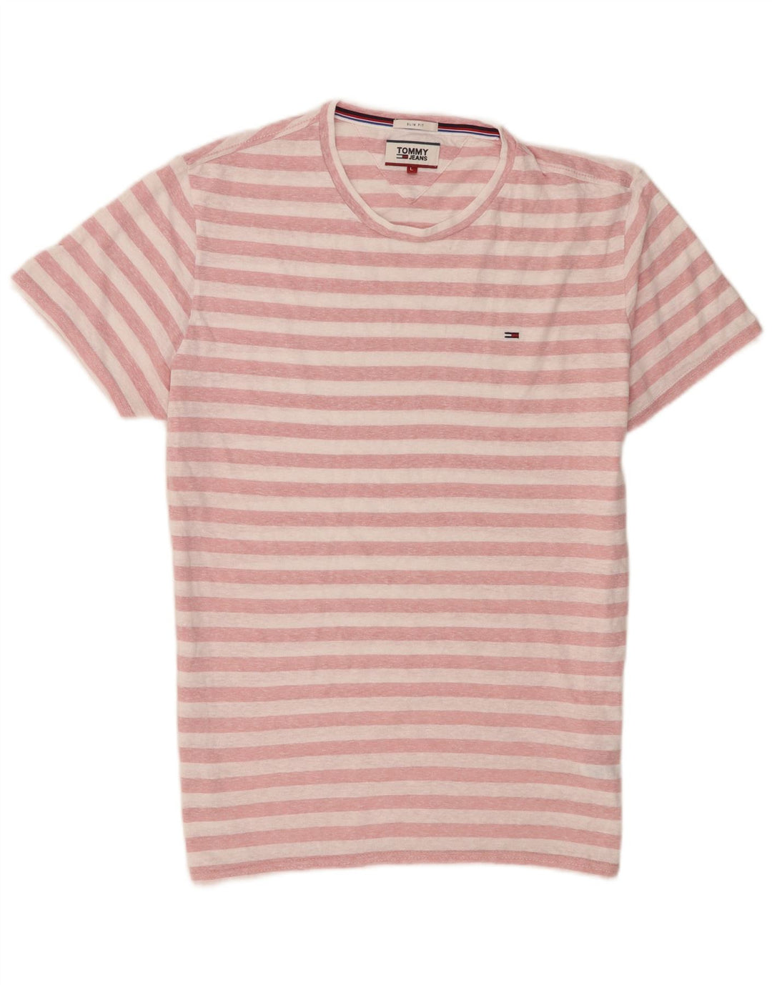 Tricou Tommy Hilfiger pentru bărbați Top mare, roz, poliester cu dungi