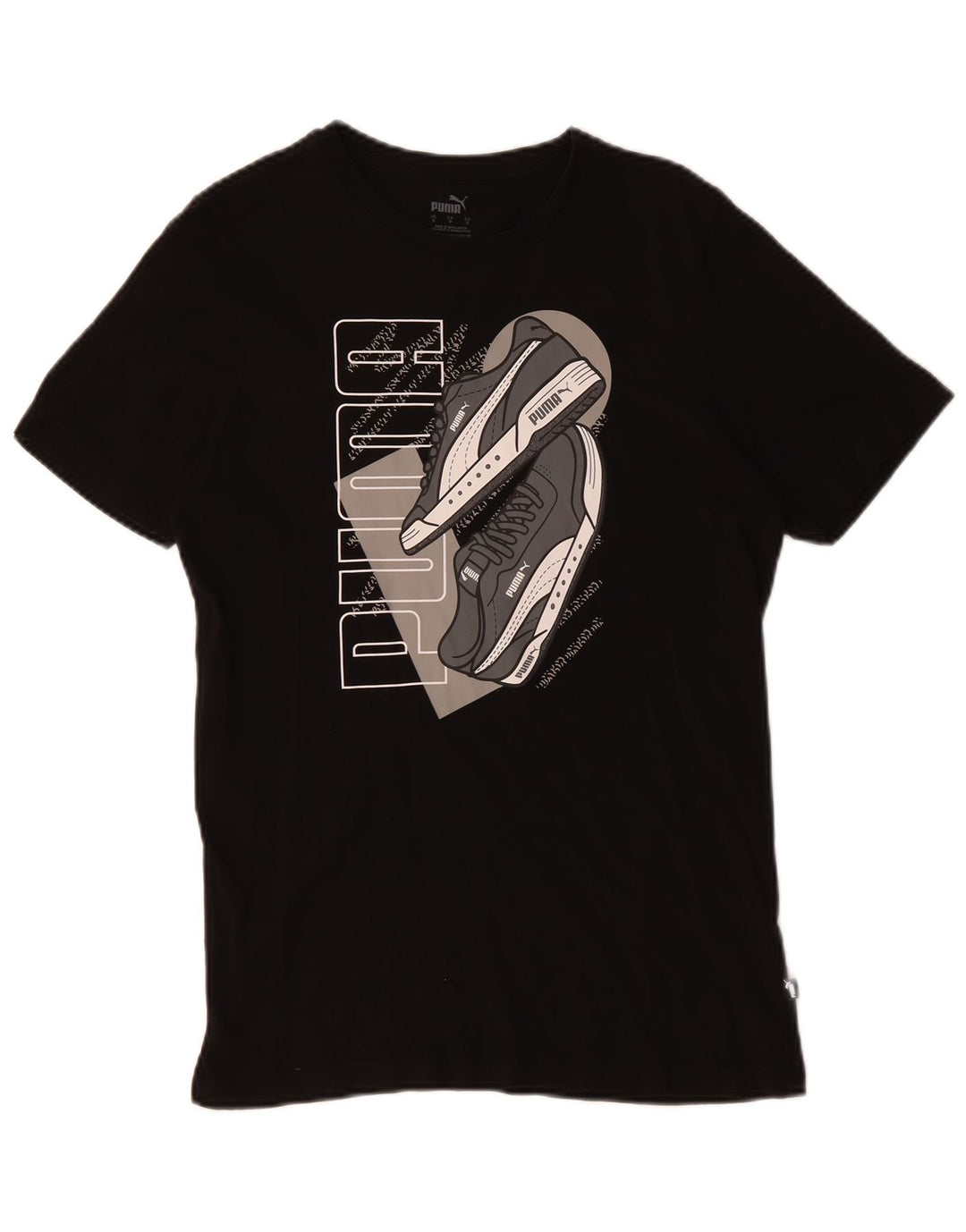 Tricou grafic Puma pentru bărbați Top mic bumbac negru