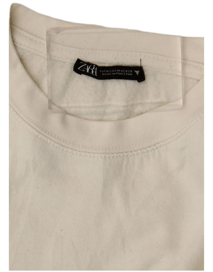 Pulover pentru femeie Zara Crop Pulover UK 14 Medium White