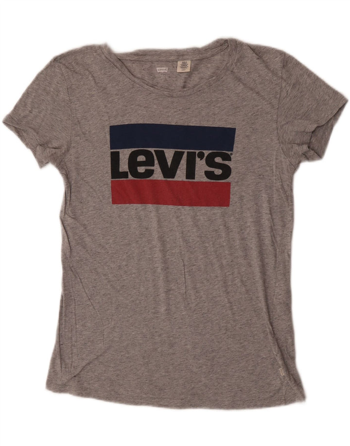 Tricou grafic Levi's pentru femei Top UK 10 Small Grey Flecked Bumbac