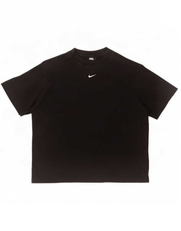 Tricou supradimensionat Nike pentru femei Top UK 10 Small Black Bumbac