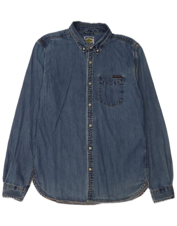 Cămașă de blugi pentru bărbați Superdry XL, bumbac albastru