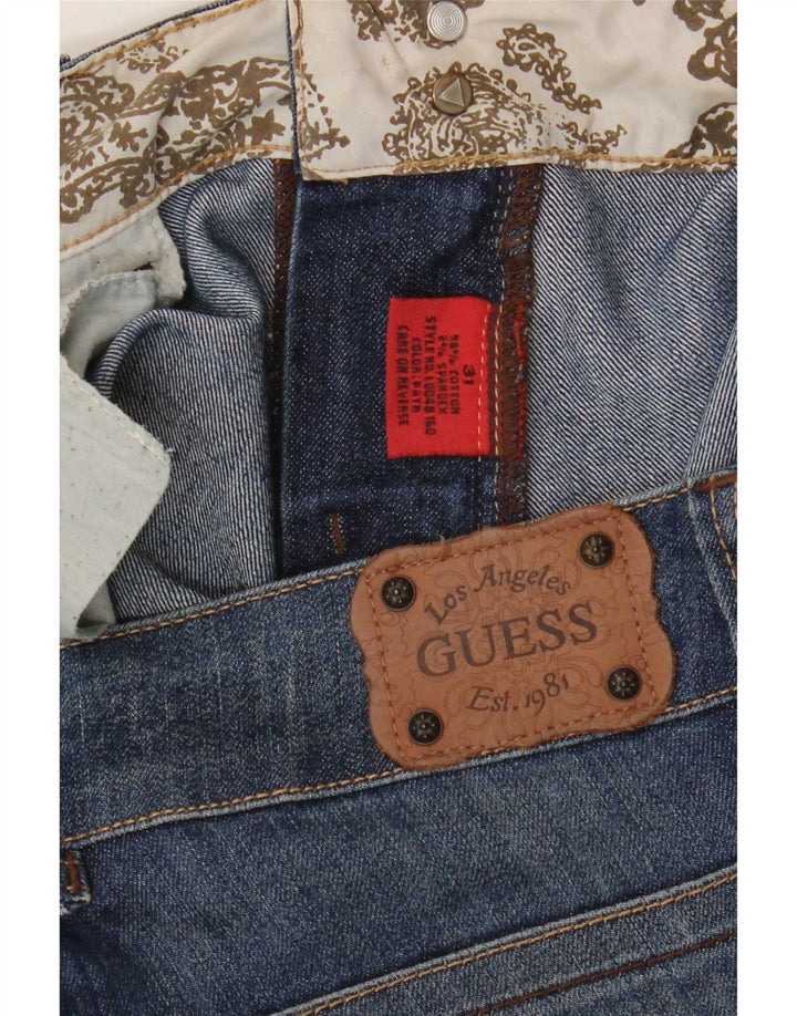 Blugi slim pentru femei Guess W31 L33 bumbac albastru