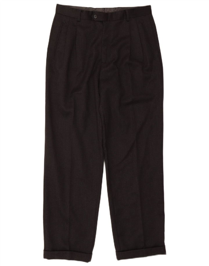 Pantaloni de costum pentru bărbați COMERO IT 48 Medium L30 L30 Lână neagră