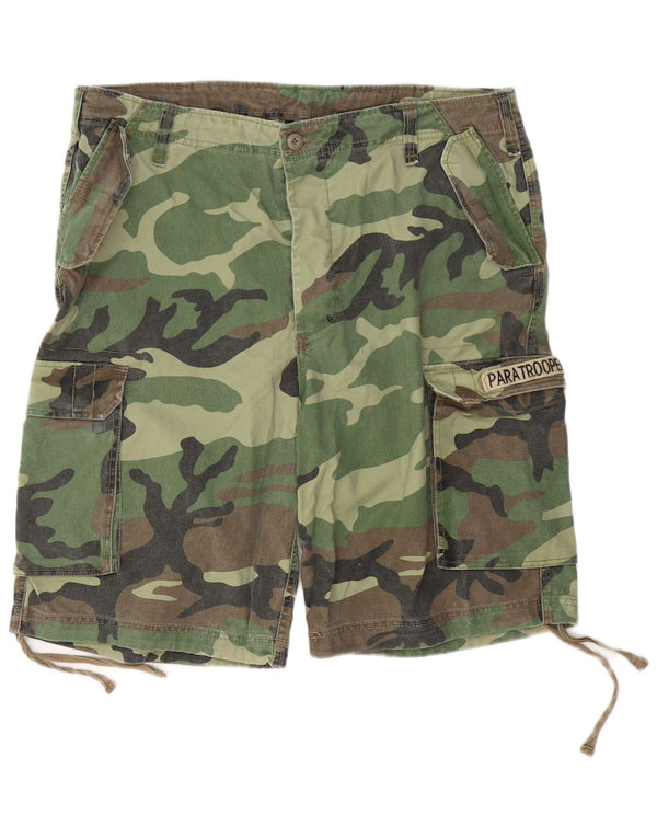 Pantaloni scurți cargo pentru bărbați MIL-TEC XL W38, bumbac camuflaj verde