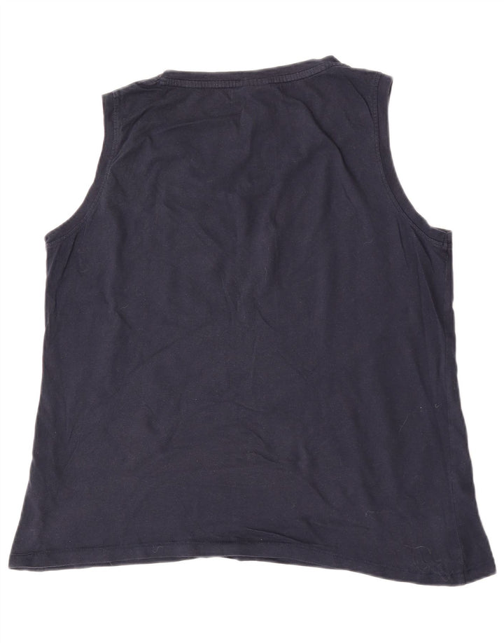 Weird Fish Vest Top pentru femei UK 16 Mare Bumbac bleumarin