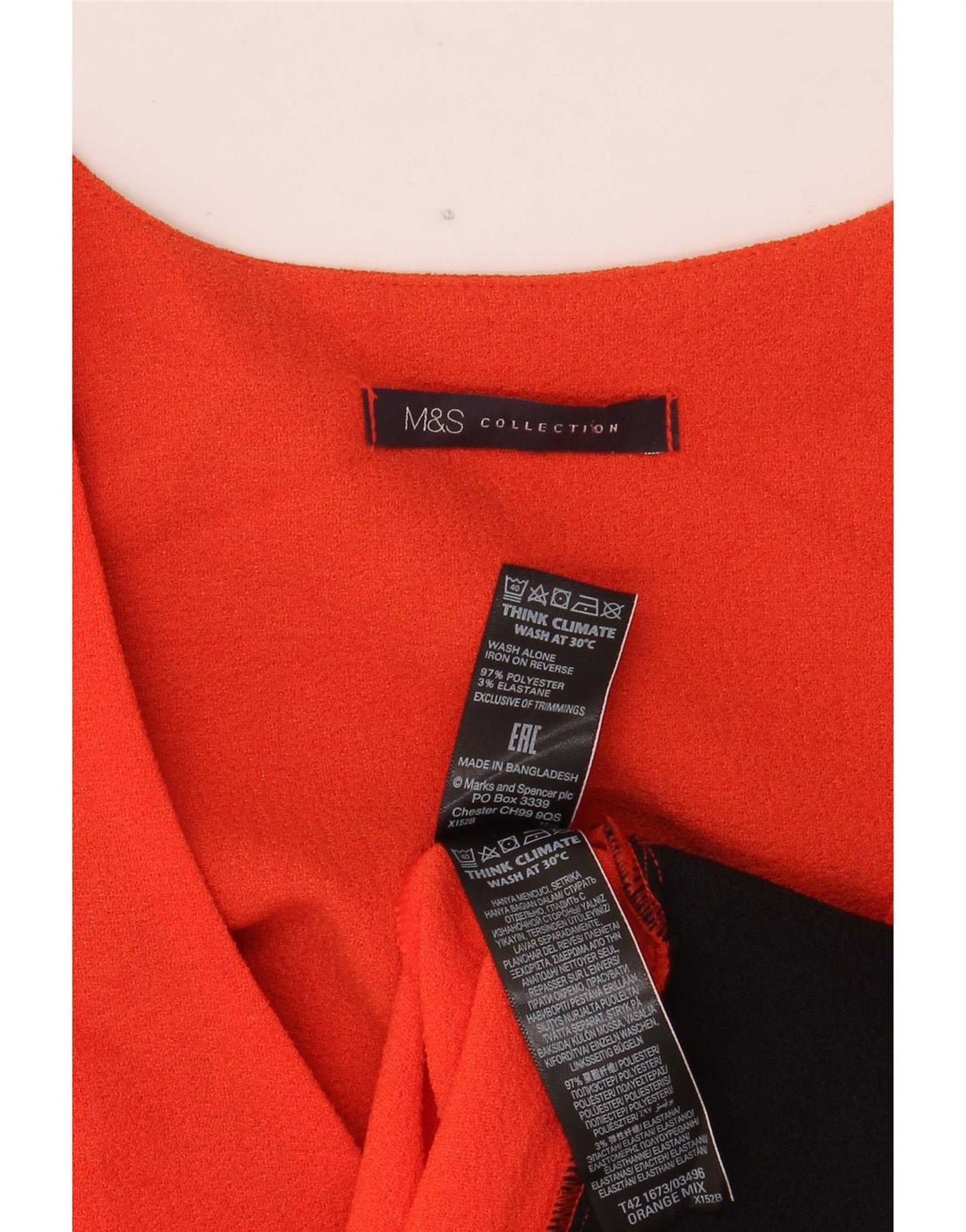 Rochie schimbătoare pentru femei Marks & Spencer UK 10 Mic portocaliu Colorblock