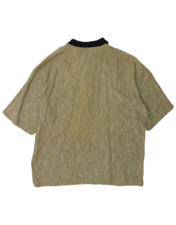 Tricou polo pentru bărbați Silenzio Mic Kaki Paisley