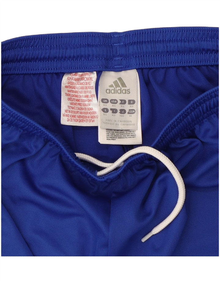 Pantaloni scurți sport Climalite ADIDAS pentru femei UK 6 XS poliester albastru