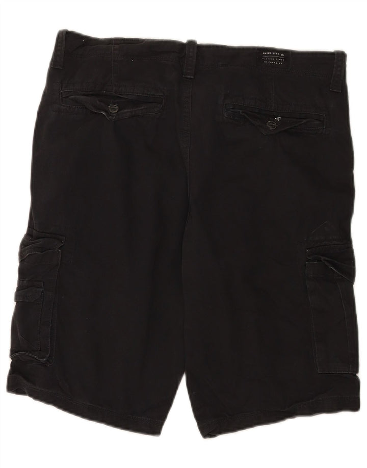 Pantaloni scurți cargo Quiksilver pentru bărbați W32, mari, negru, bumbac