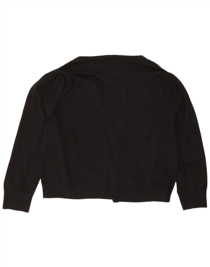 Dkny Pulover cardigan deschis pentru femei UK 18 XL Poliester negru