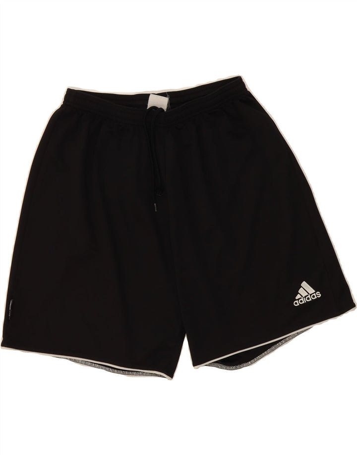 ADIDAS Boys Climalite Sport Shorts 9-10 Years Large  Black Polyester Vintage Adidas and Second-Hand Adidas from Messina Hembry 
