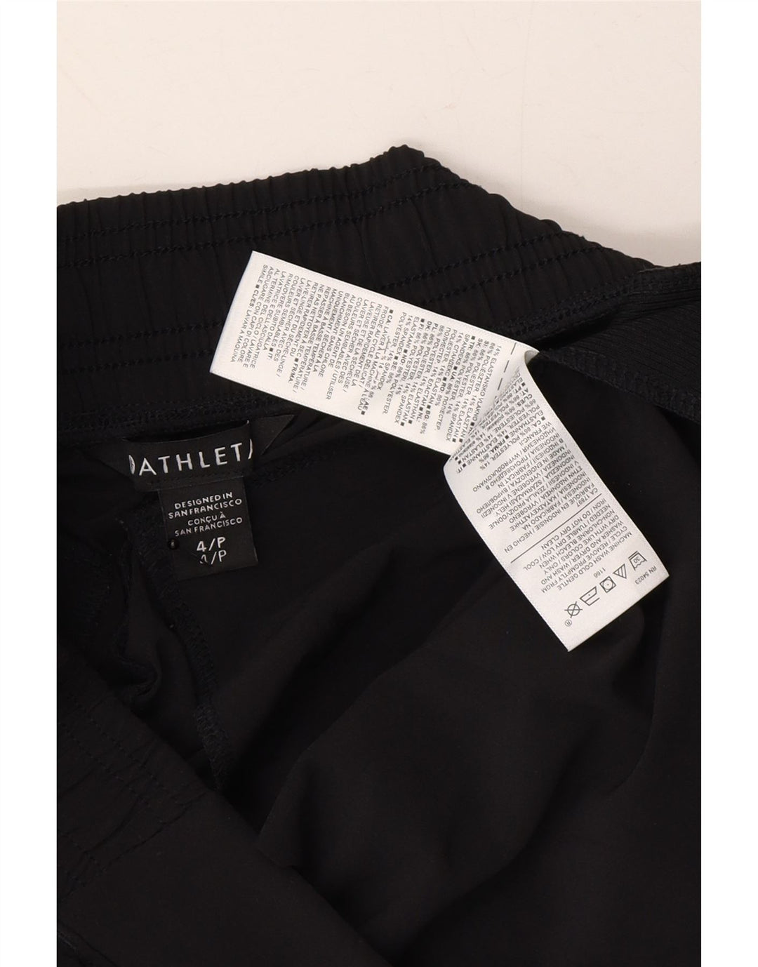 ATHLETA Womens Tracksuit Trousers Joggers US 4 Small Black Polyester Vintage Athleta and Second-Hand Athleta from Messina Hembry 