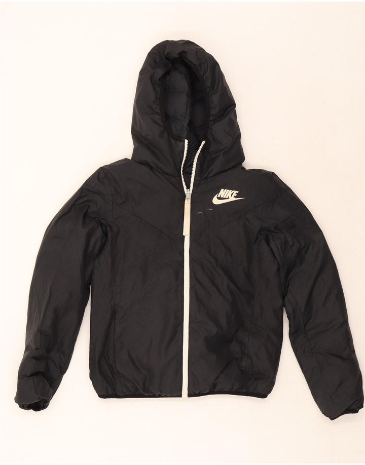 Jachetă căptușită reversibilă cu glugă supradimensionată pentru femei Nike UK 6 XS Negru
