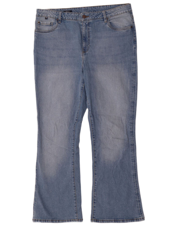 Crew Clothing Blugi Bootcut pentru femei UK 16 Large W36 L31 Blue Bumbac