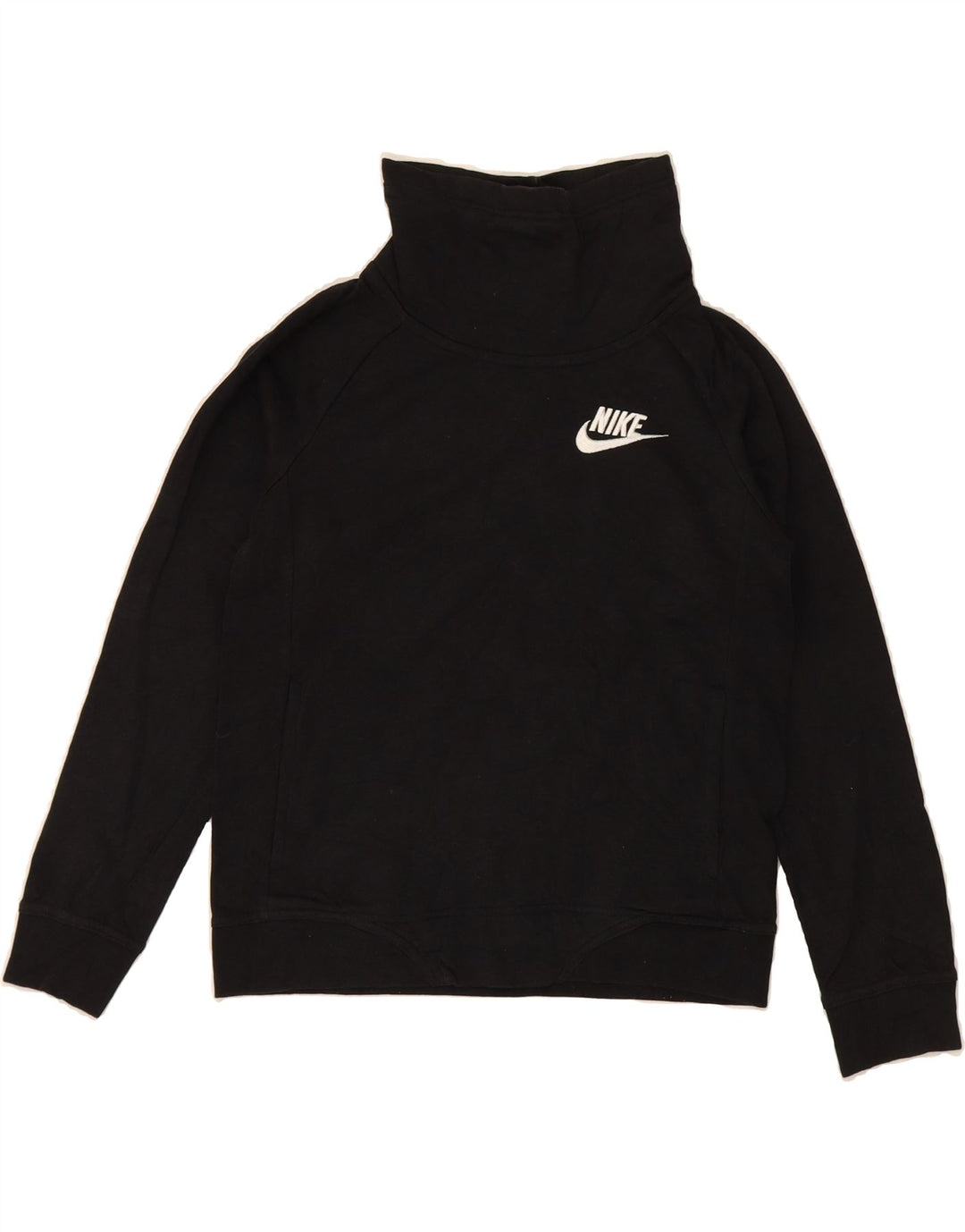 NIKE Womens Sweatshirt Jumper UK 14 Large Black Cotton Vintage Nike and Second-Hand Nike from Messina Hembry 