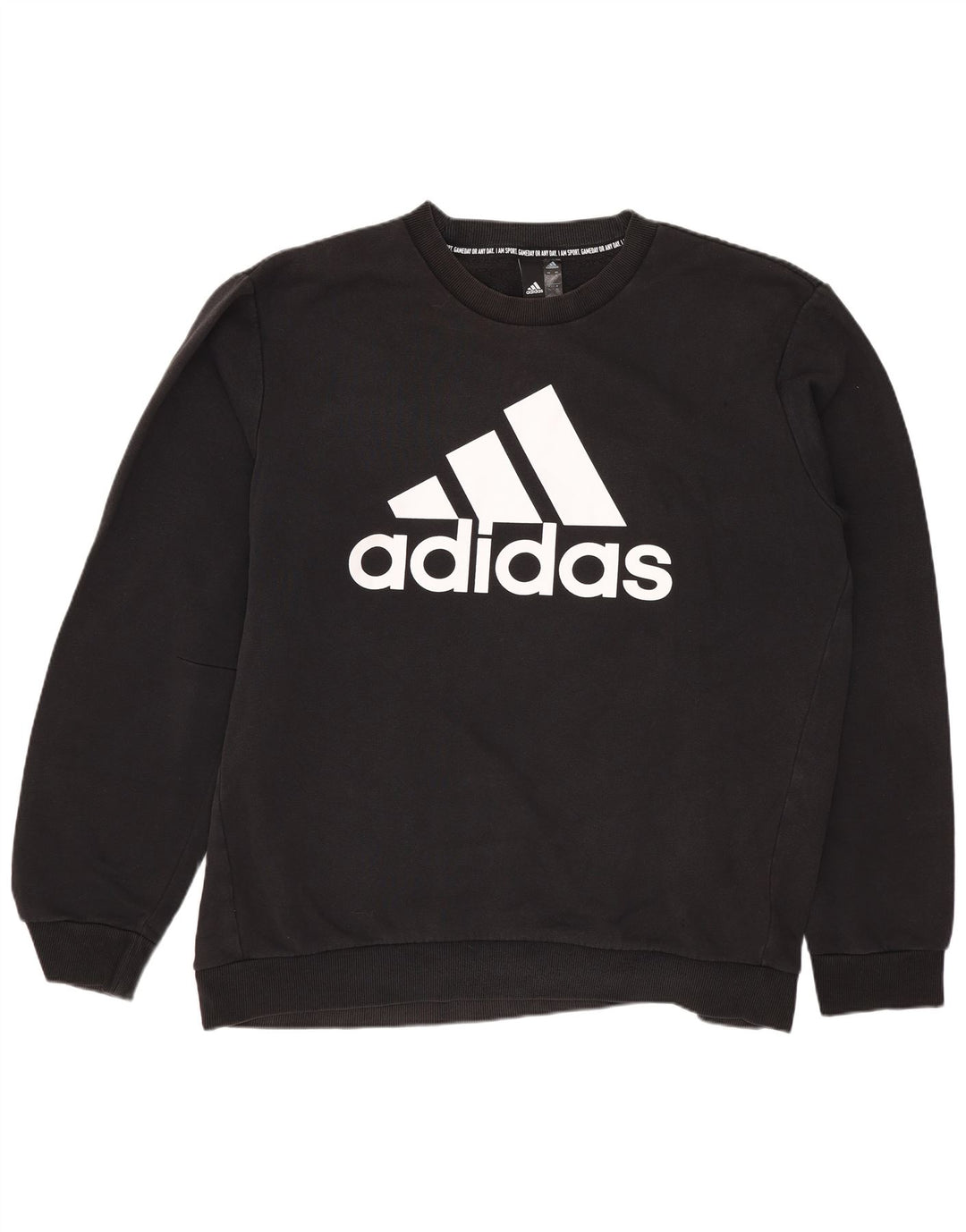 Hanorac grafic pentru bărbați ADIDAS Jumper XL bumbac negru