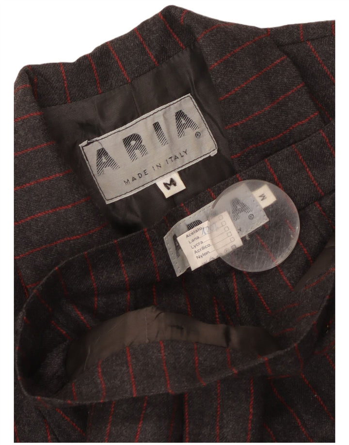 Set 2 piese Aria pentru femei la dublu piept UK 14 Medium W26 Lână cu dungi gri