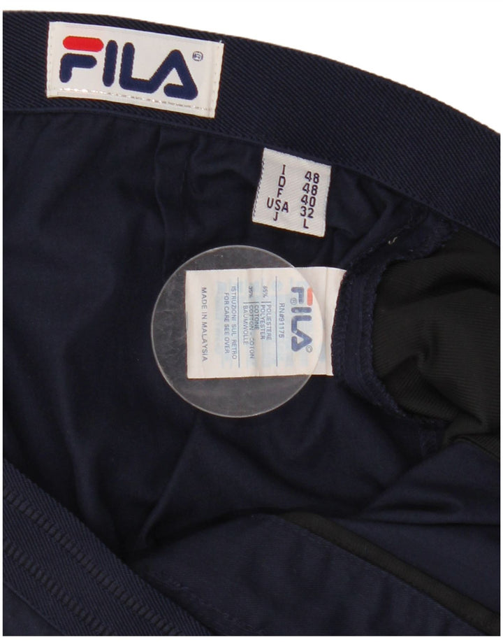 Pantaloni scurți chino pentru bărbați Fila Pegged IT 48 Medium W32 Poliester bleumarin