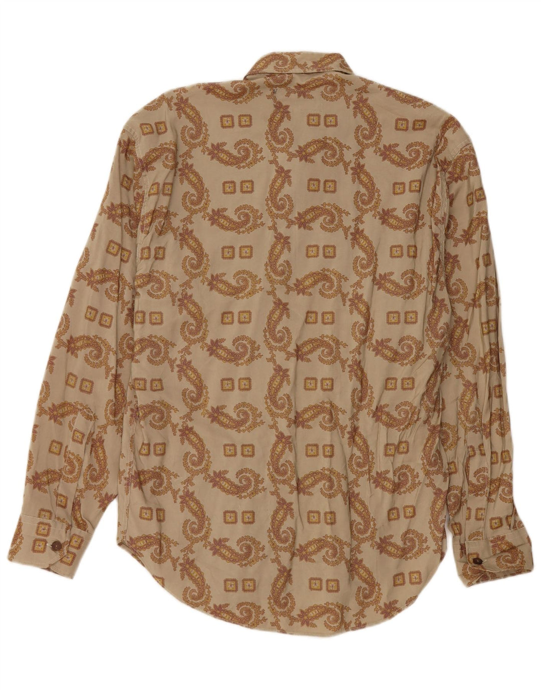 Cămașă Vintage pentru bărbați Medium Khaki Paisley
