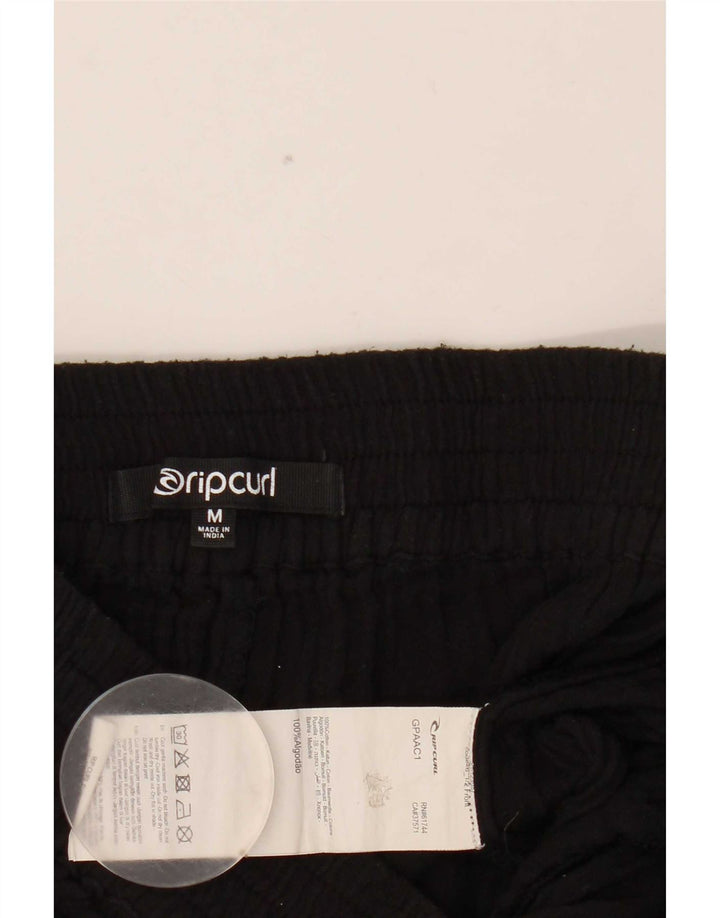 Pantaloni tăiați pentru femei Rip Curl, cu picioare largi, L30 L24, bumbac negru