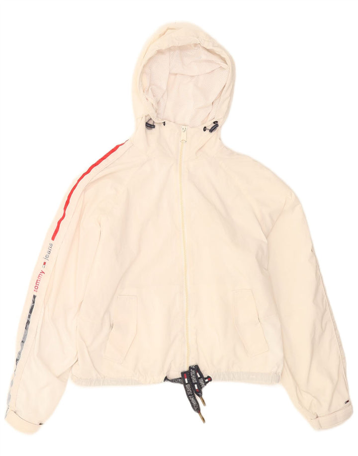 Jachetă de ploaie supradimensionată pentru femei Tommy Hilfiger UK 6 XS Alb