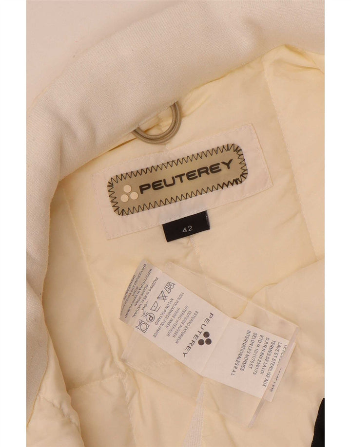 PEUTEREY Gilet căptușit pentru femei EU 42 Nylon alb mare