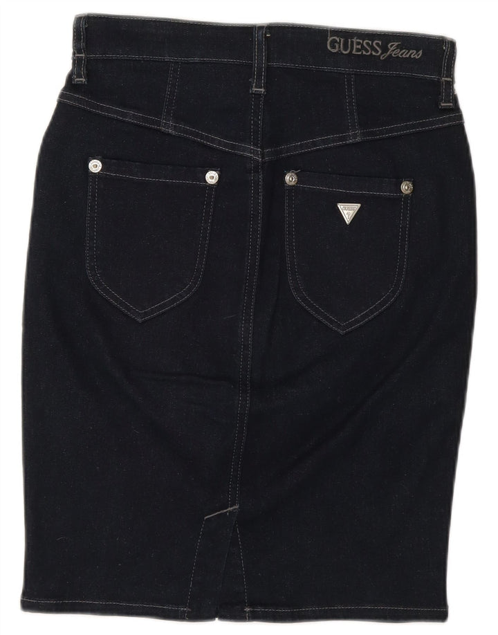 Fusta de blugi pentru femei Guess W28 Medium Bluemarin Bumbac