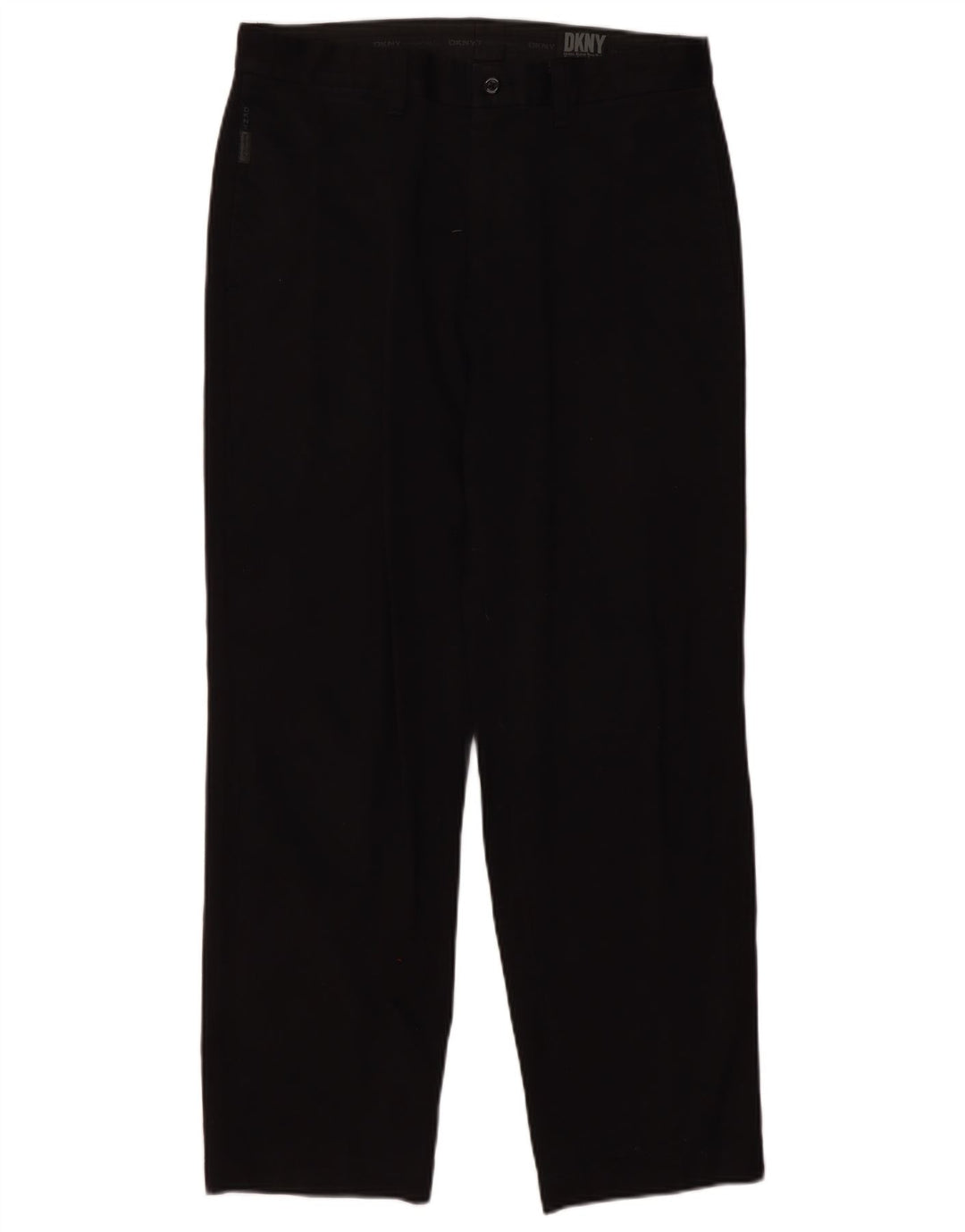 DKNY Pantaloni chino drepți pentru bărbați W33 L28 bumbac negru