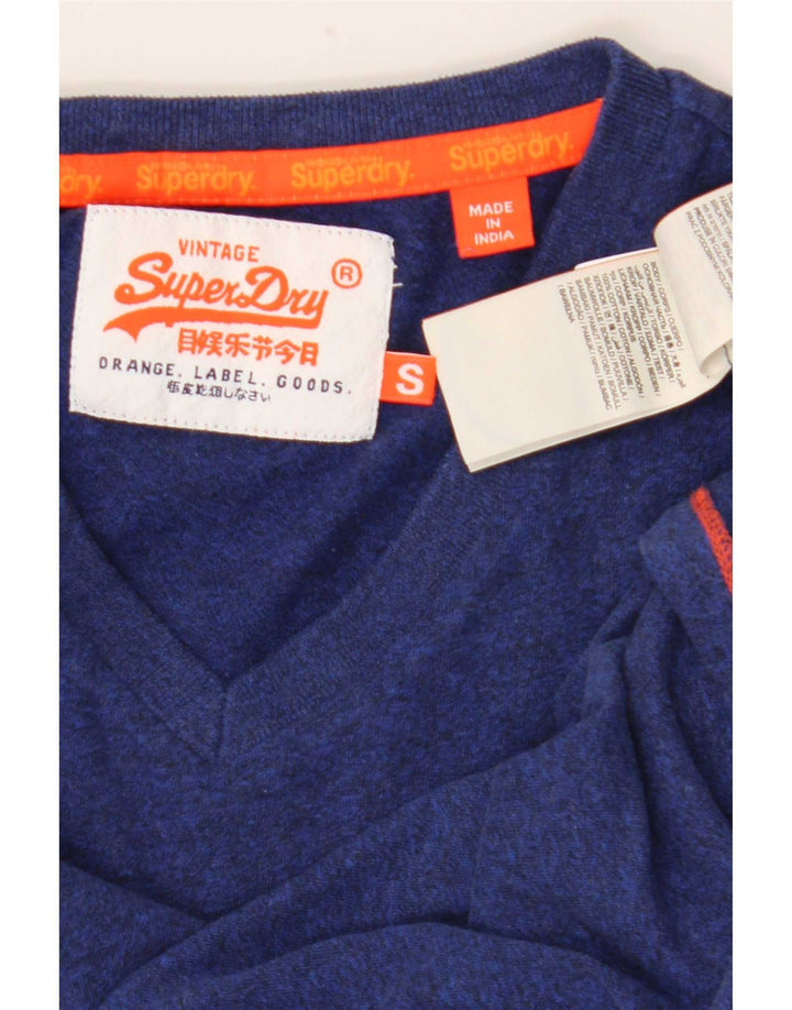 Tricou pentru bărbați Superdry Top mic din bumbac bleumarin
