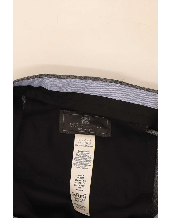 Marks & Spencer pentru bărbați W34 L31 poliester gri
