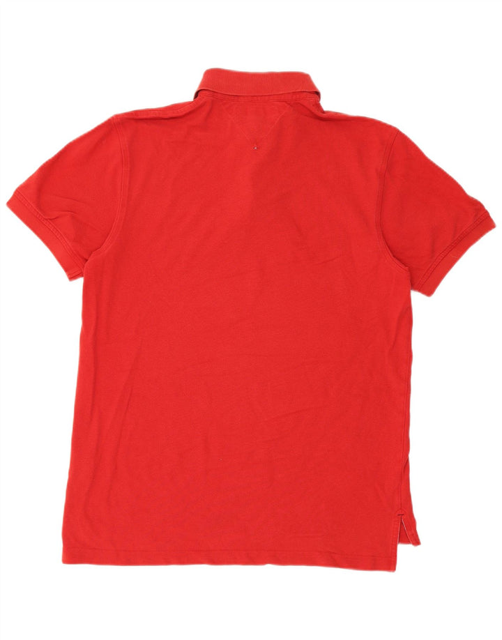 Tricou polo Tommy Hilfiger pentru bărbați, bumbac roșu mediu